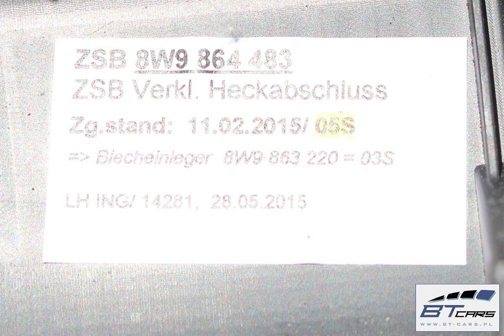 фото №13, Audi a4 kombi обшивка коврик pas багажника 8w9863879a 8w9863880a 8w9863531 8w