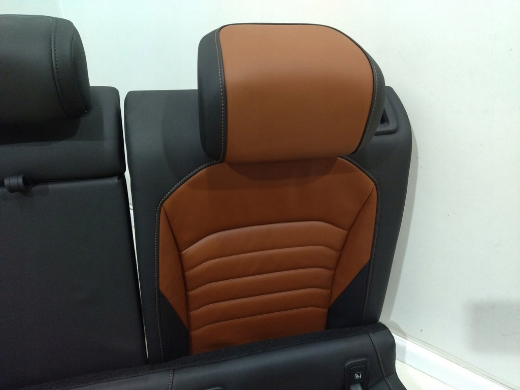 фото №15, Оббивка сидіння заднє сидіння коричнева шкіра ergo обігрів масаж vw arteon 2019+