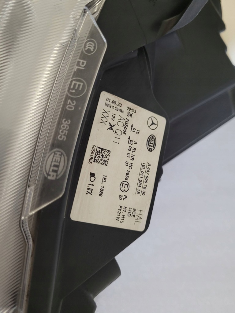 Mercedes w447 a447 447 лампа права фара правий a4479067800 оригінал Недорого