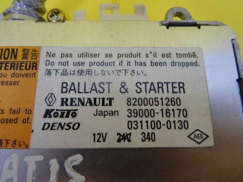 фото №3, Перетворювач renault vel satis 8200051260 / 39000-16170 / 031100-0130 nr40