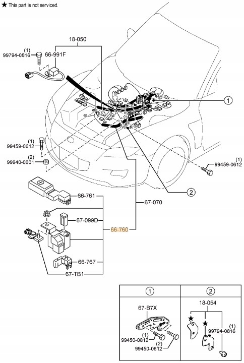 фото №4, Клема акумулятор плюсова mazda rx-8 se оригінал