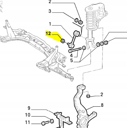 фото №7, Гайка, підвіска перед alfa romeo 147 оригінальний номер 12577211