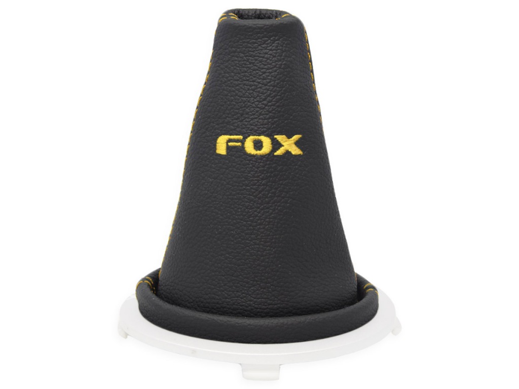 фото №1, Vw fox 2004-2011 кожаный чехол переключения передач вышивка жёлтый