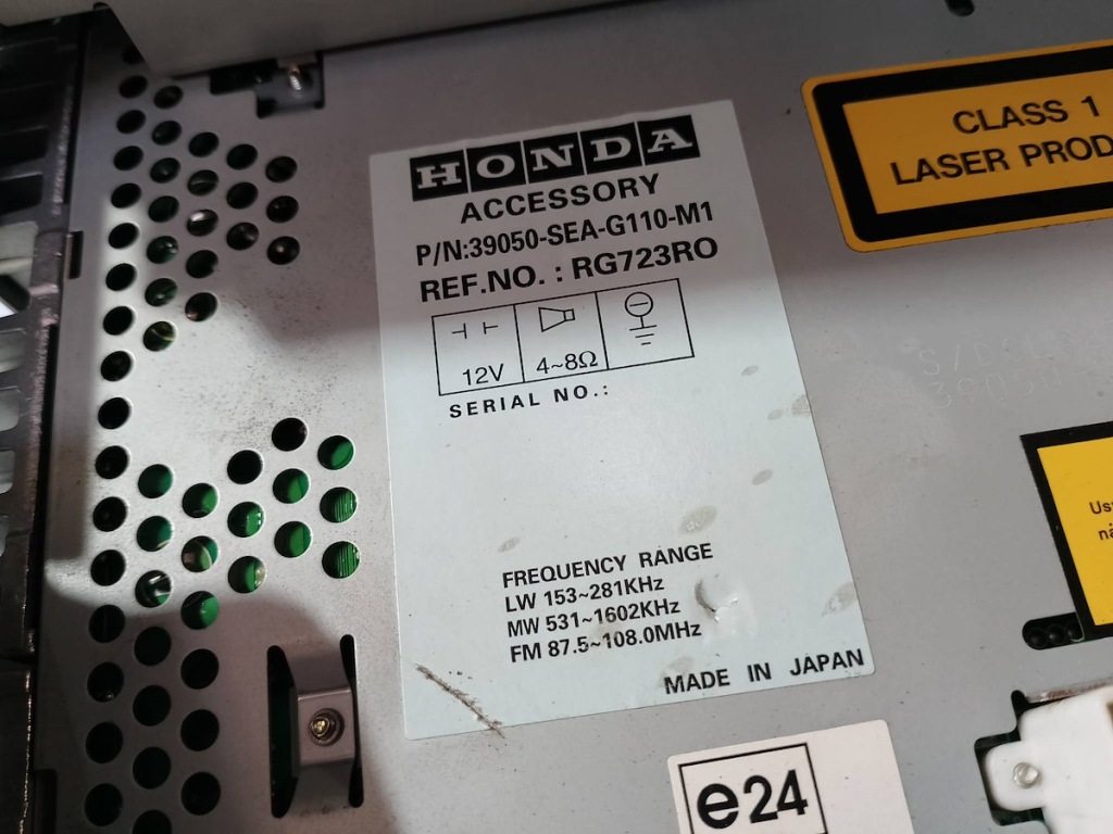 фото №7, Радио cd honda accord vii 39050-sea-g110-m1 rg723r0