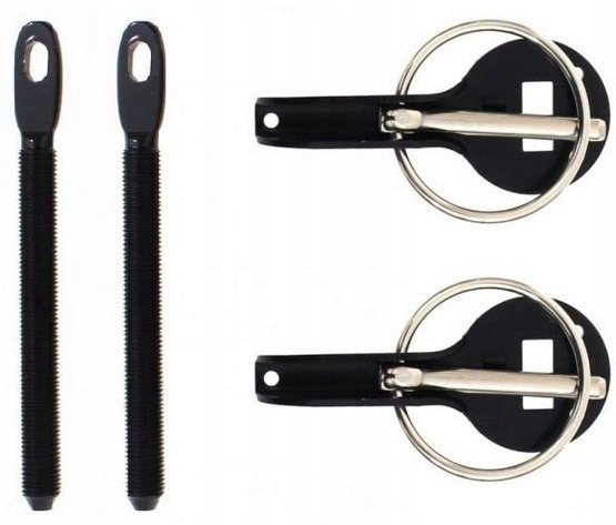 фото №3, Заскочки капот aluminiowe чорні алюміній x2 slide