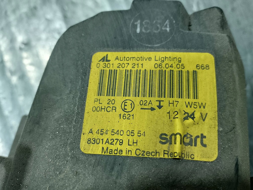 фото №8, Лампа ліва перед smart forfour i a4545400554 1.3 16v