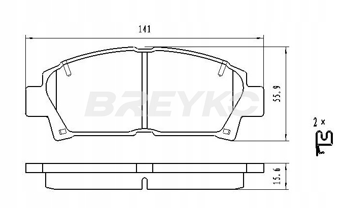 фото №2, Тормозные колодки тормозные перед do toyota
