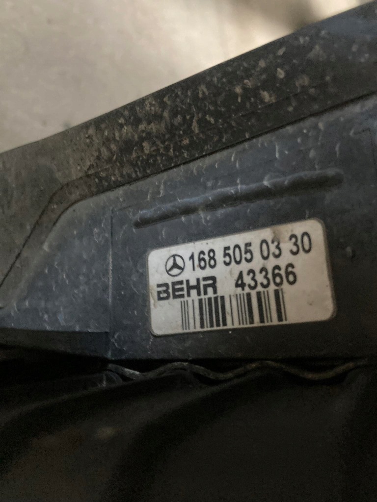 Радиатор воды вентилятор mercedes 1685050330 a1685001202 с Разборки