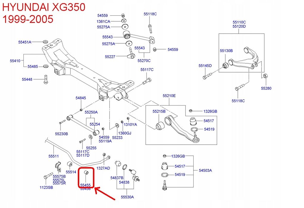 фото №7, Балка подвеска заднего hyundai kia 5545639000