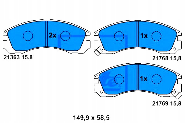 фото №1, Ate тормозные колодки ham. mitsubishi перед galant 97-/outlan