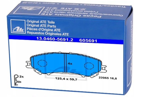 фото №1, Ate 13.0460-5691.2 набор тормозных колодок тормозных, тормоза дисковые