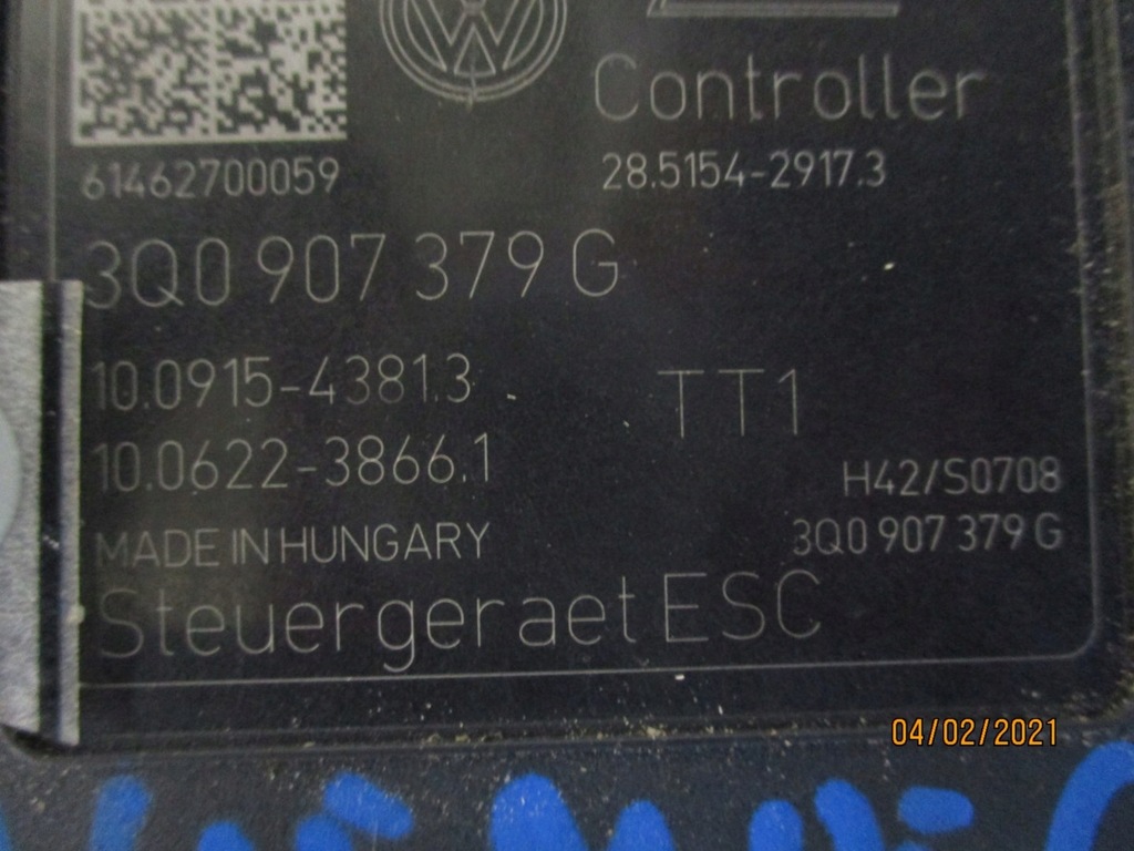 фото №5, Abs vw passat b8 3g0 3q0614517g