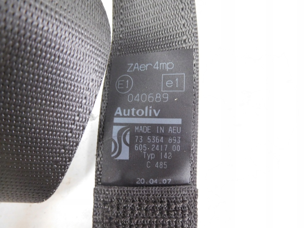 фото №7, Pas безпеки лівий перед fiat punto 735411128