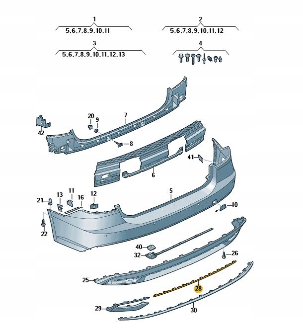 фото №1, Молдинг декоративна бампер задня середина хром audi a7