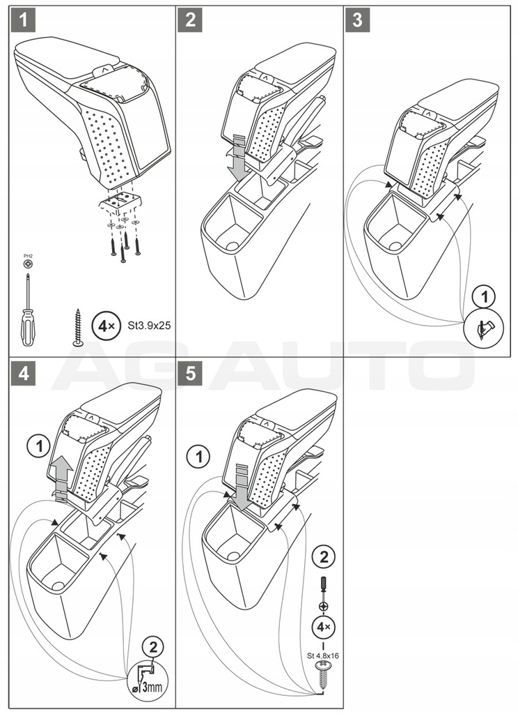 фото №7, Підлокітник з адаптер do honda jazz, 2015-2020, arm2-black