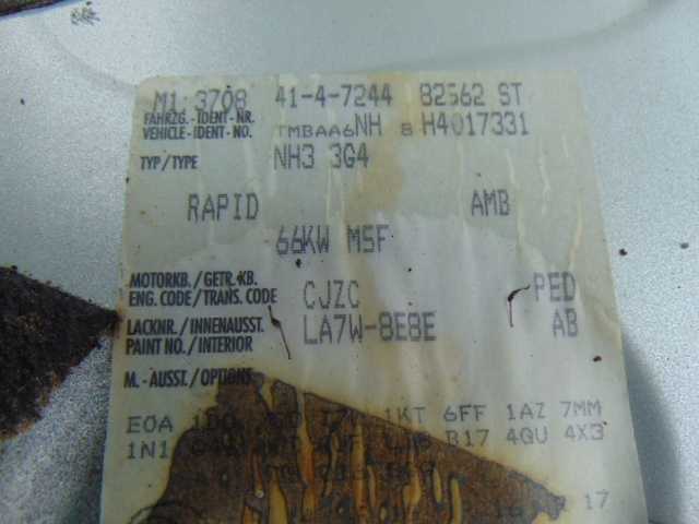 фото №6, Двері ліва задня повний skoda rapid sedan liftback 2012- колір la7w