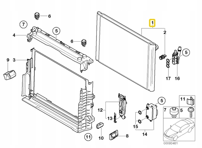 фото №2, Bmw 7 e65 двигатель cooling радиатор 17117553666 7553666