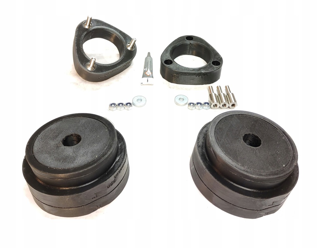 фото №14, Mitsubishi pinin 1998r - 2007r прокладки pod пружини + 50mm / lift 2 cale