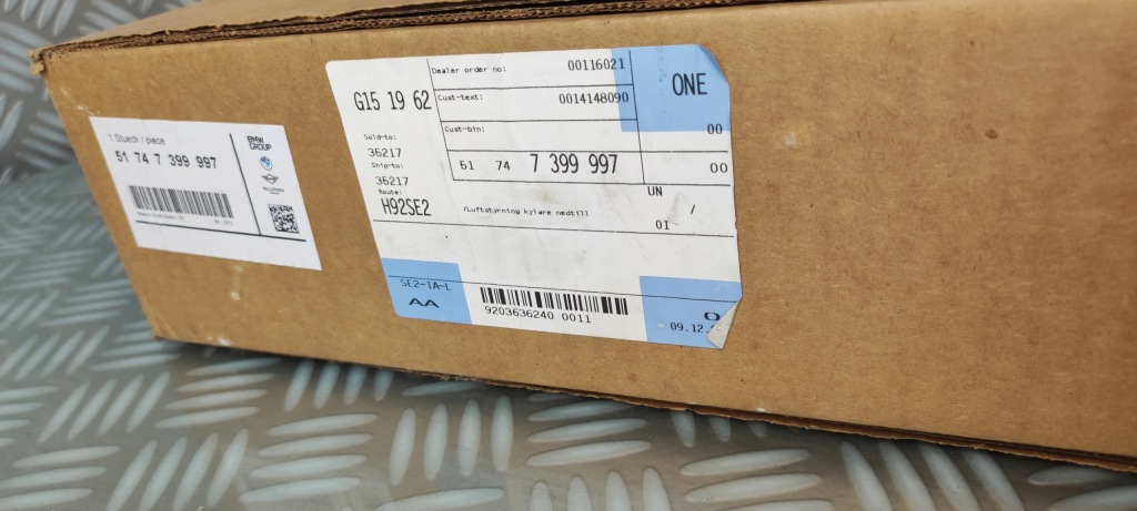 фото №7, 7399997 нижня повітропровід нижній канал повітря bmw g01 g02 g15 x3 x4