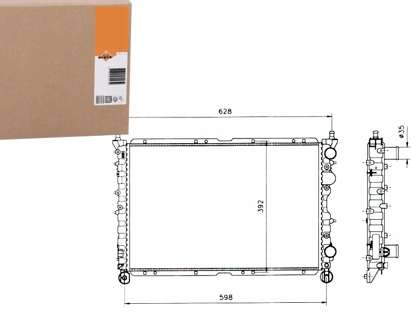 фото №1, Nrf радіатор двигуна alfa romeo 145, 146, 155 1.4
