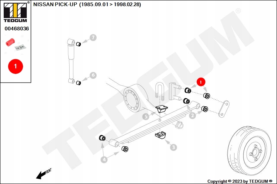Купить Tedgum 00468036 подшипниковый узел, рессора рессорный