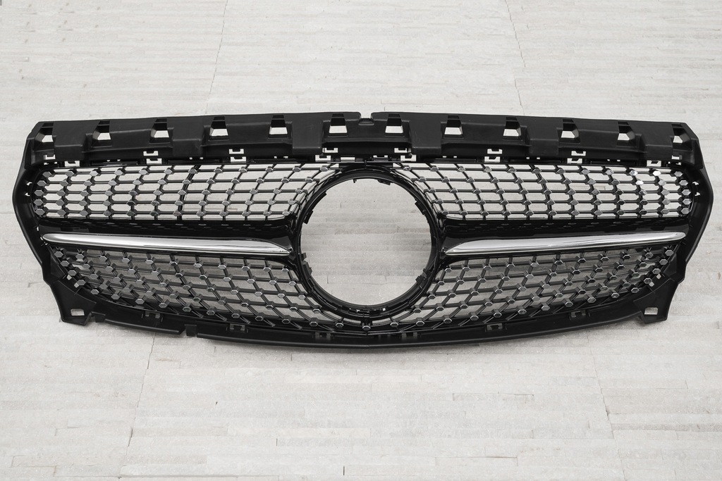 фото №16, Mercedes cla w117 2017-2019 po faceliftingu решітка радіатора diamond чорний