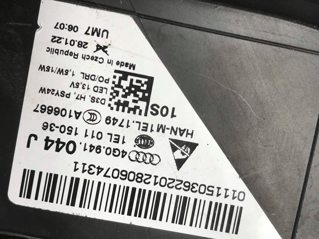 Audi a6 c7 2017 права фара передня 4g0941044j Оригінал