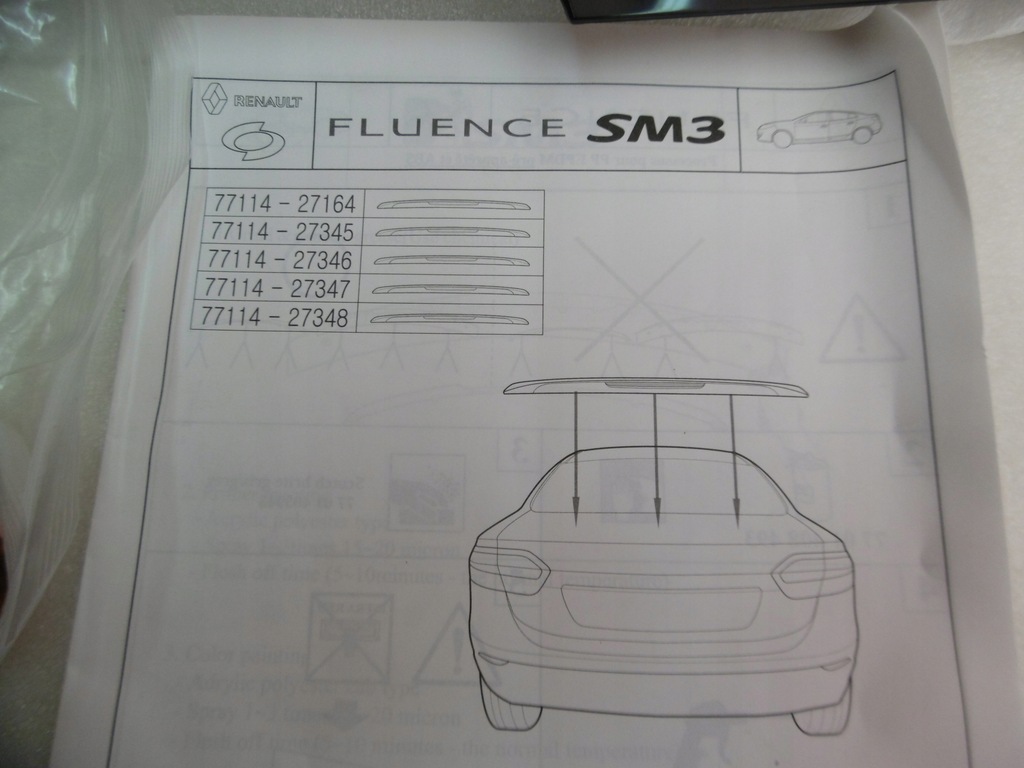 фото №10, Renault fluence - спойлер спойлер, спойлер кришки