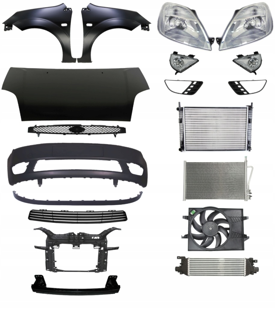 фото №1, Ford fiesta 01-05 бампер pas капот крила