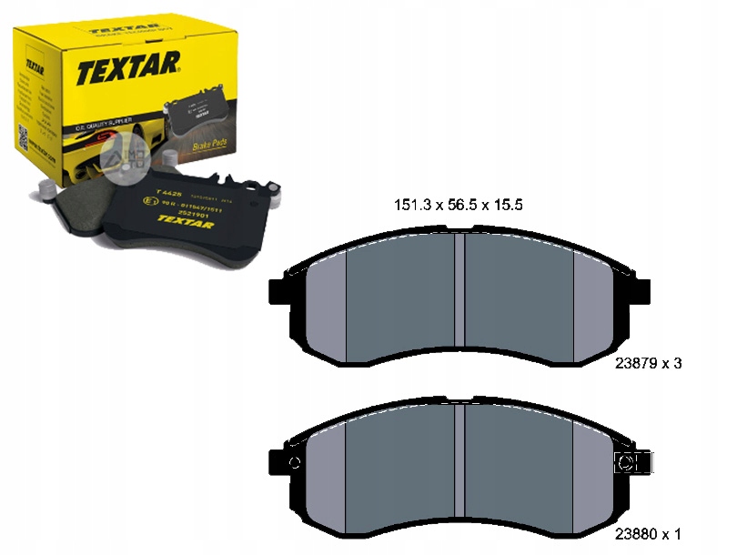 фото №1, Textar гальмівні колодки ham. mitsubishi перед l200 96-07