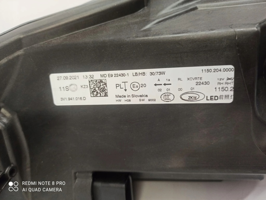 Фара full led левая правый  superb 3 рестайлинг Недорого