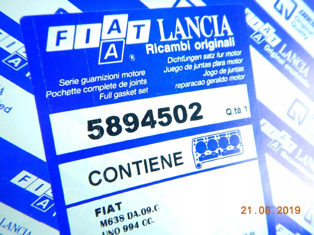 фото №7, Набор прокладка блок двигателя fiat ritmo 80-88 1.1