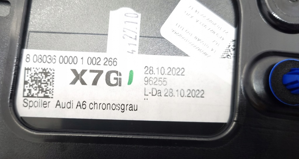 фото №9, Спойлер крышки audi a6 4k c8 4k9827933c lx7g