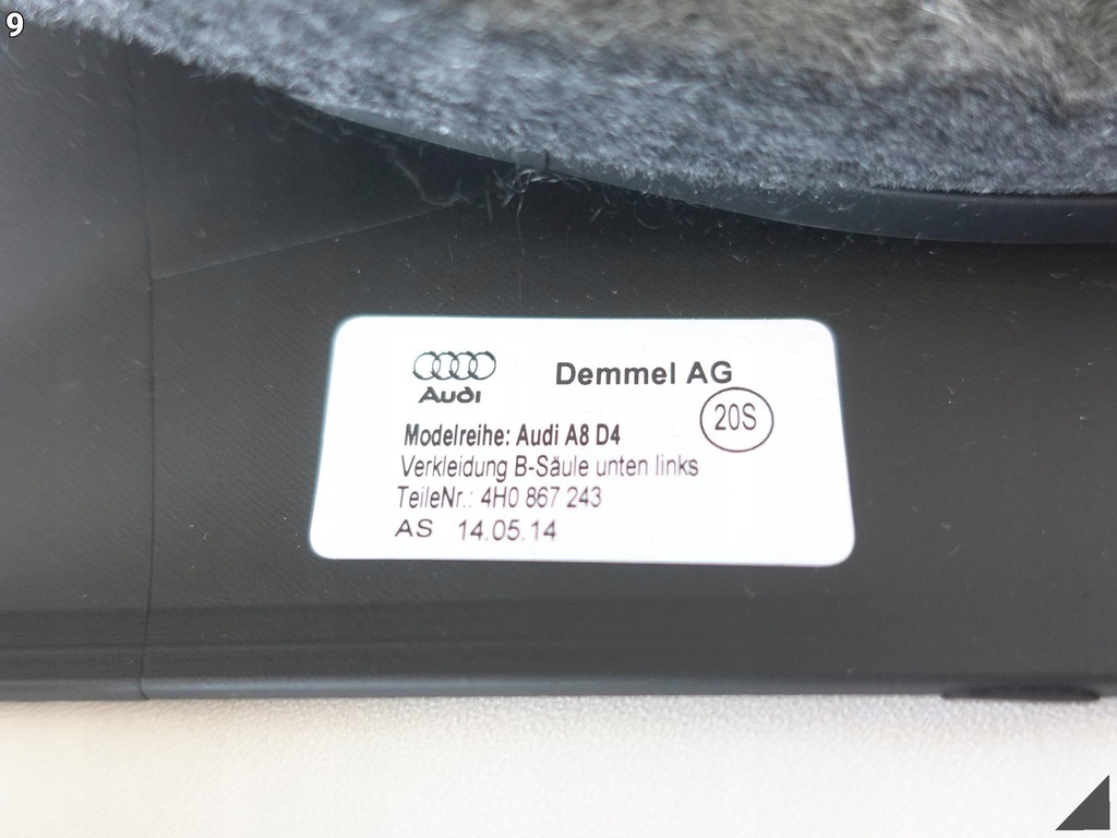 фото №10, Audi a8 4h0 d4 lift 13-17 захист обшивка lewego стійка b хром 6ps