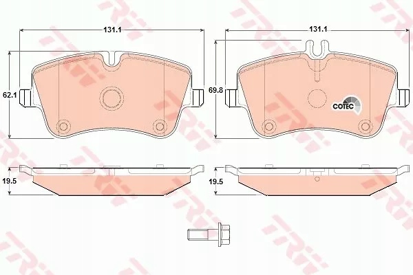 Гальмівні колодки ham. db p. w203 00- gdb1413 Ціна