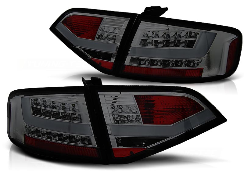 Купить Фары светодиодный audi a4 b8 08-11 седан smoke led полоса