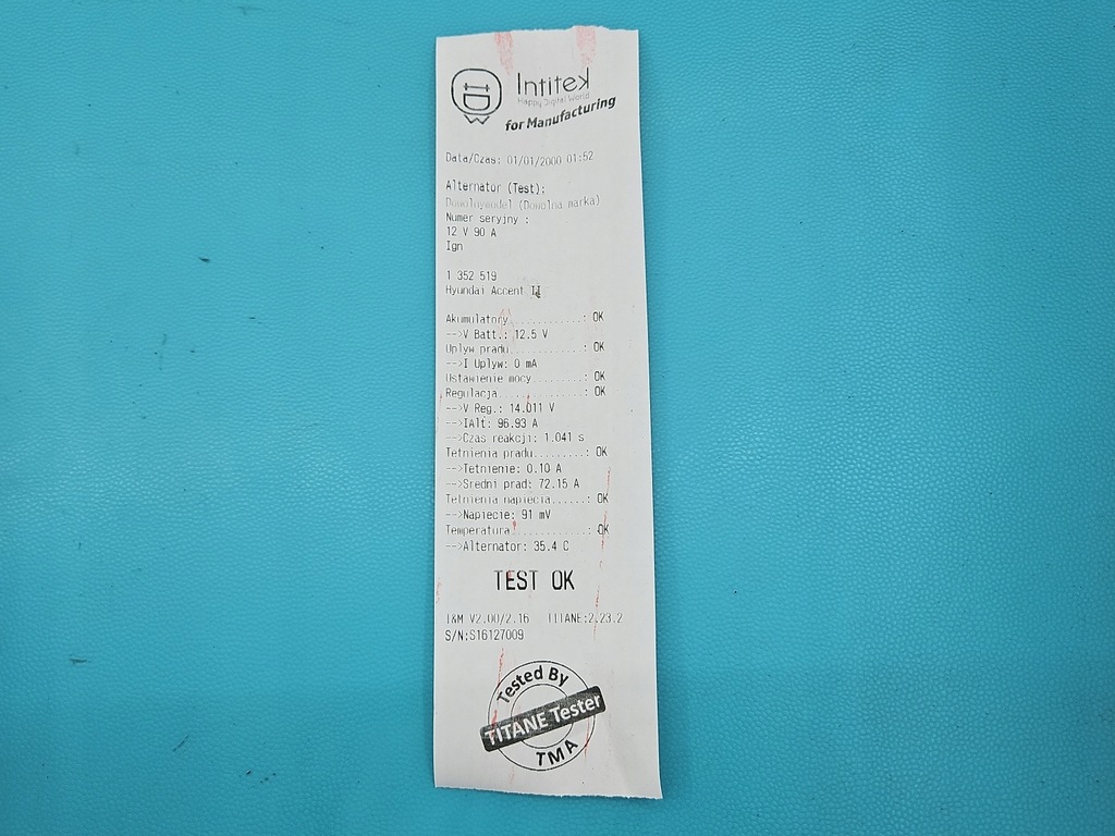 фото №6, Test генератор hyundai accent ii 1.3 12v wiel