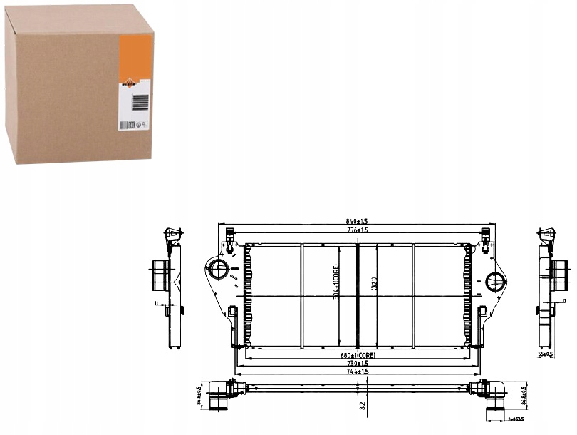 Купити Nrf 30432 радіатор повітря наддувний
