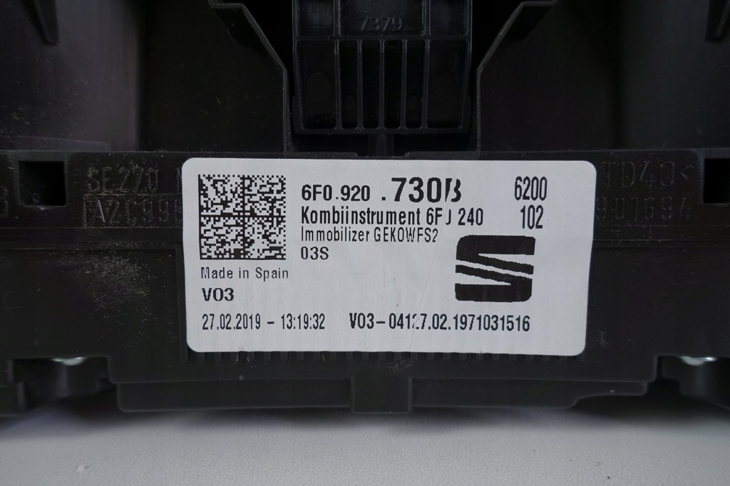 фото №10, Счетчик приборы seat ibiza v 6f0 0km 6f0920730b