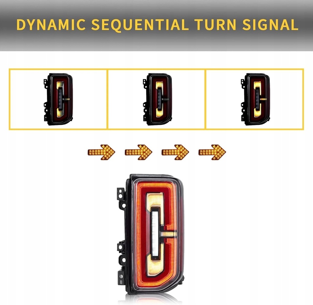 фото №11, Повний задні світло автомобільні led do forda bronco 2021-2024, задні світло do przebudowy