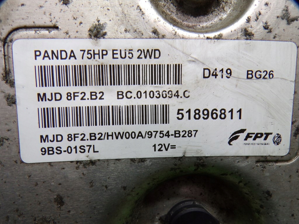 фото №8, Fiat panda ii 1.3 cdti бортовой компьютер блок управления двигателя 51896811 mjd8f2b2
