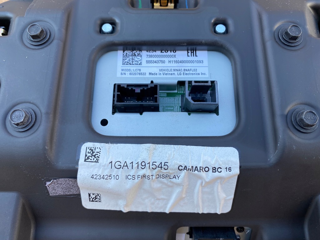 фото №7, Дисплей панель chevrolet camaro 3.6 2016-