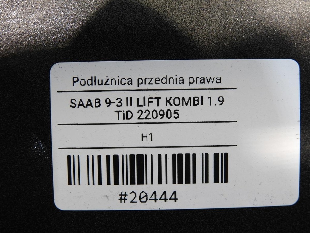 фото №9, Лонжерон правий перед 289 saab 9-3 ii lift