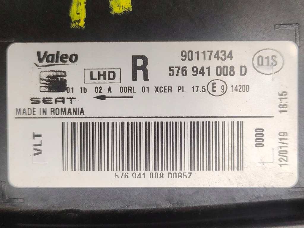 фото №12, Лампа передня права seat ateca 576941008d