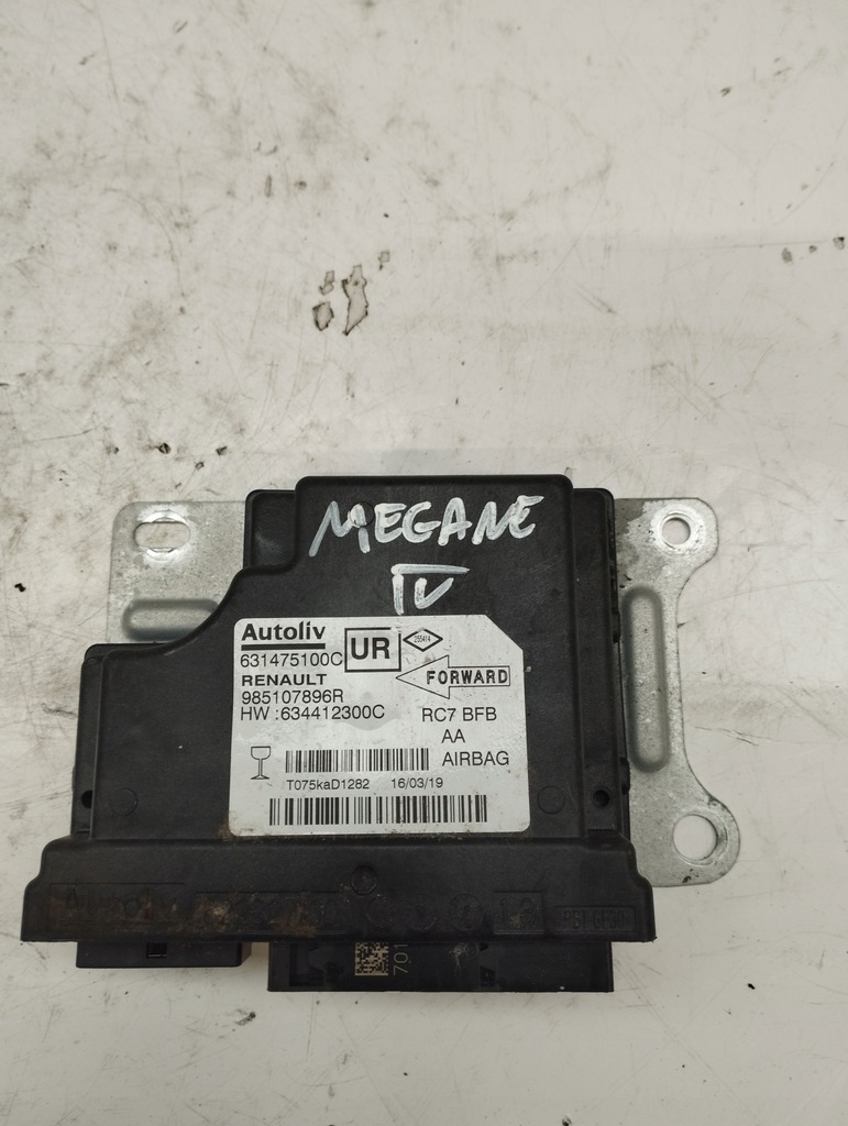фото №1, Renault megane iv 4 модуль блок керування датчик подушка безпеки 985107896r