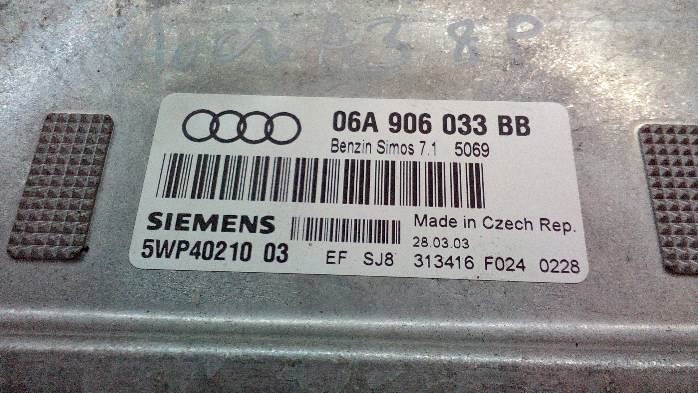 фото №6, Бортовой компьютер блок управления двигателя a3 8p 1,6b 06a906033bb