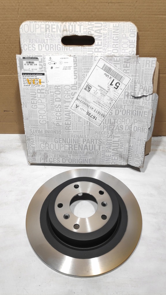 фото №1, Диск тормозная задняя renault kadjar 432068231r