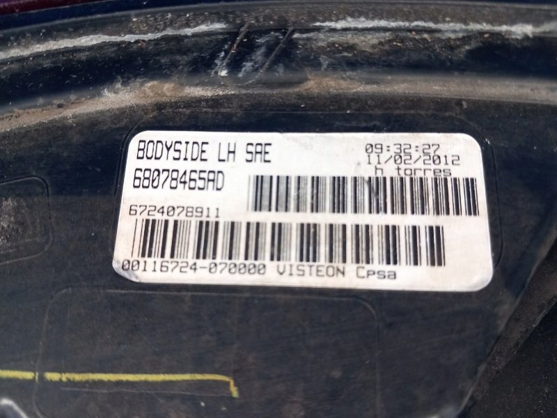 фото №7, Лампа наружная левая dodge journey 10-20 68078465ad