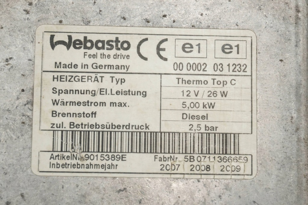 фото №7, Обогреватель стояночный webasto toyota corolla verso 9015389e