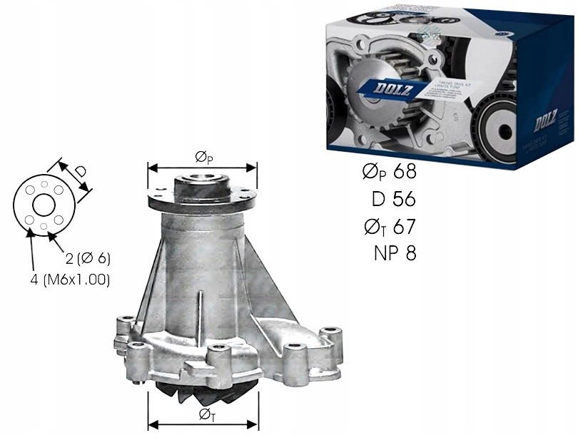 фото №1, Dolz m176 насос wody, охлаждение двигателя